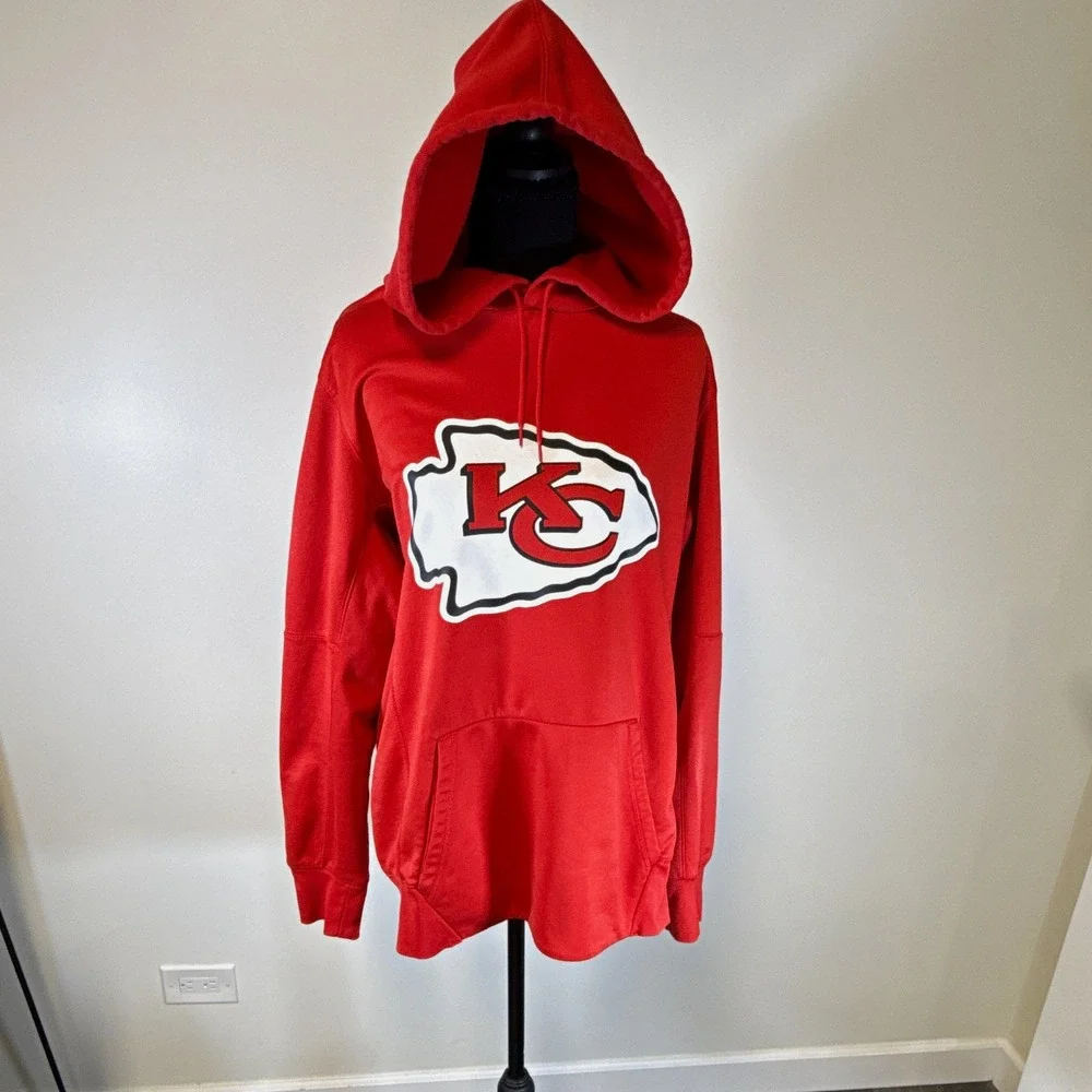 Nike Kansas City Chiefs Dri-FIT Pullover Hoodie Sweatshirt Red/White Size M